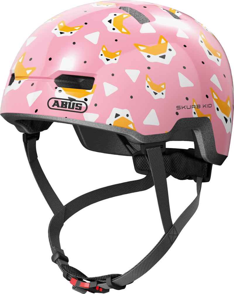 ABUS Skurb Kids Skate Helmet in Rose Foxes