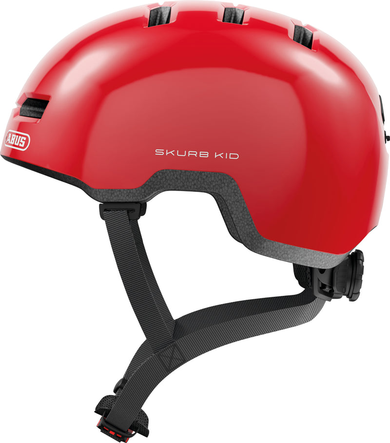 ABUS Skurb Kids Skate Helmet in Shiny Red