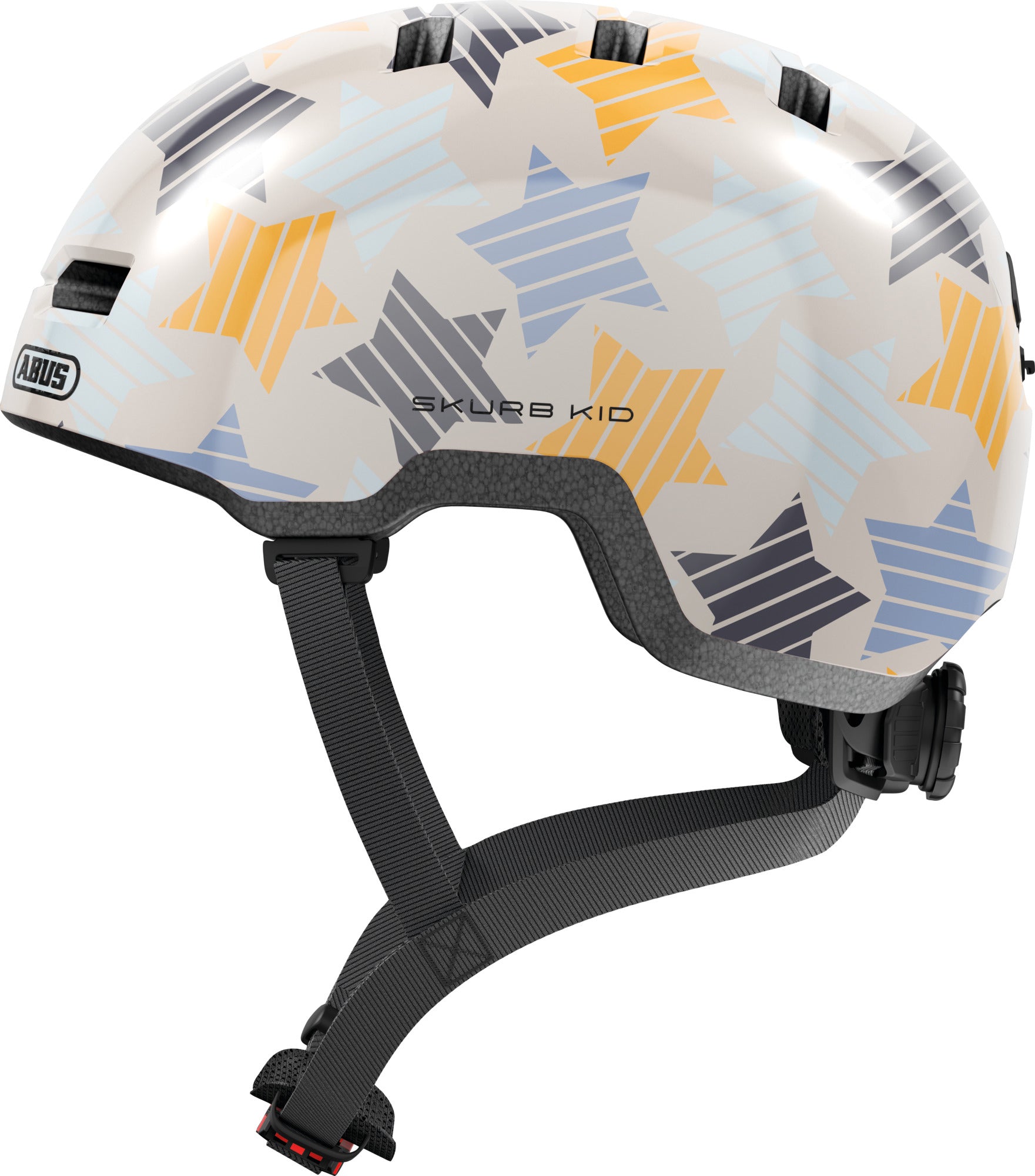 ABUS Skurb Kids Skate Helmet in Grey Stars