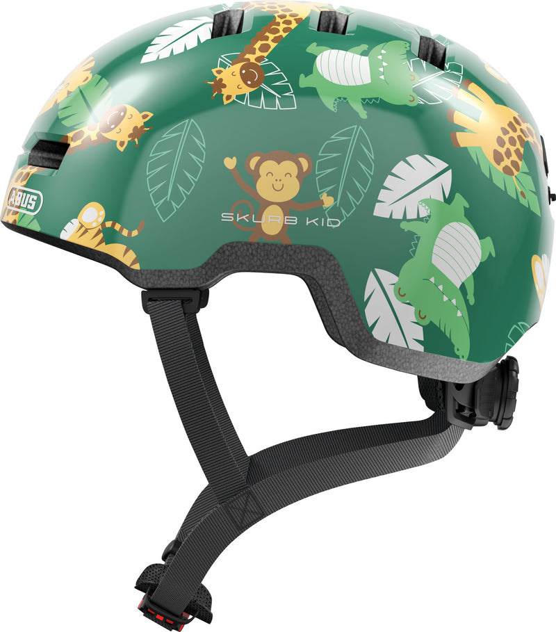 ABUS Skurb Kids Skate Helmet in Green Jungle