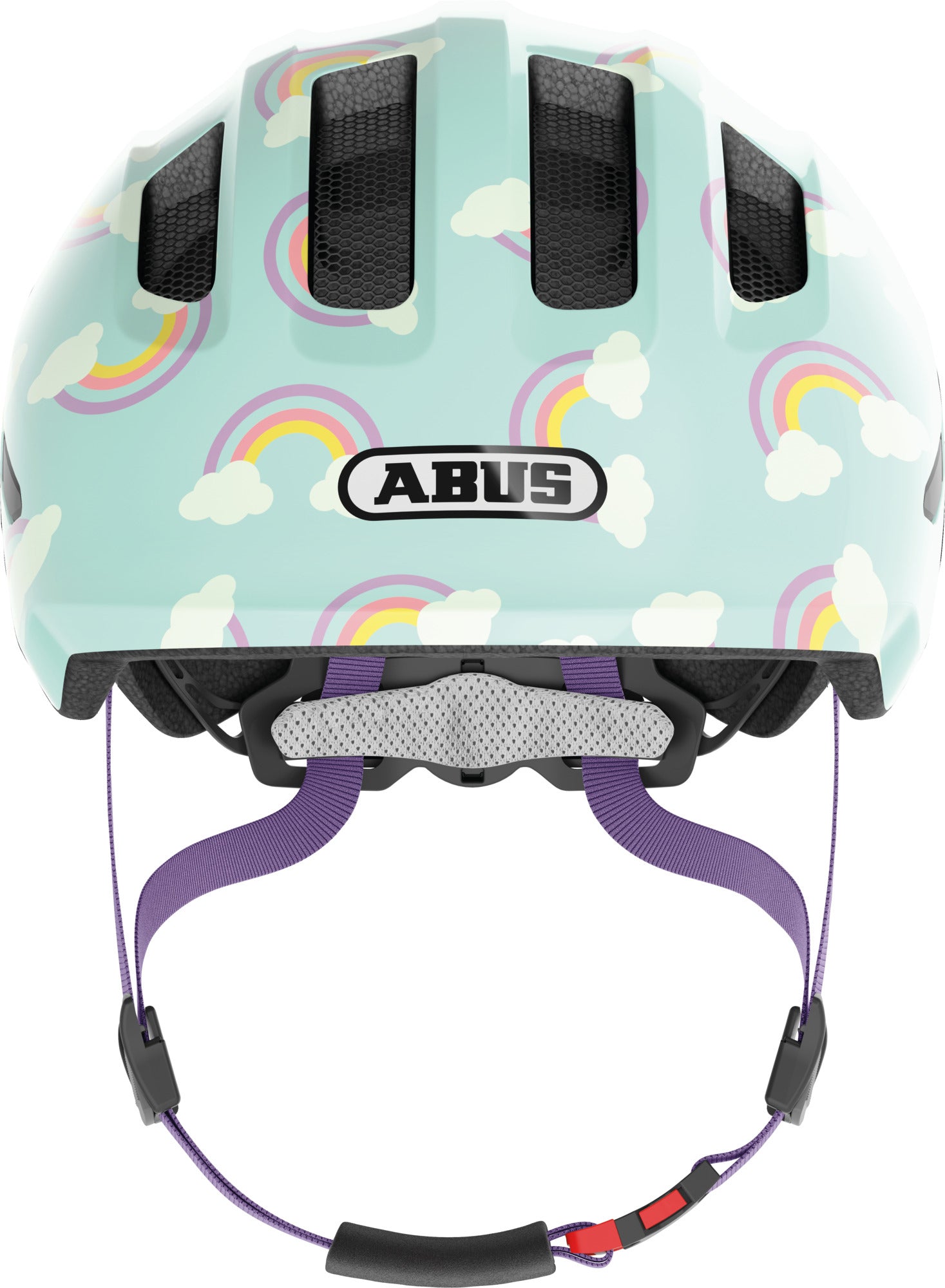 ABUS Smiley 3.0 LED Kids Leisure Helmet in Blue Rainbow