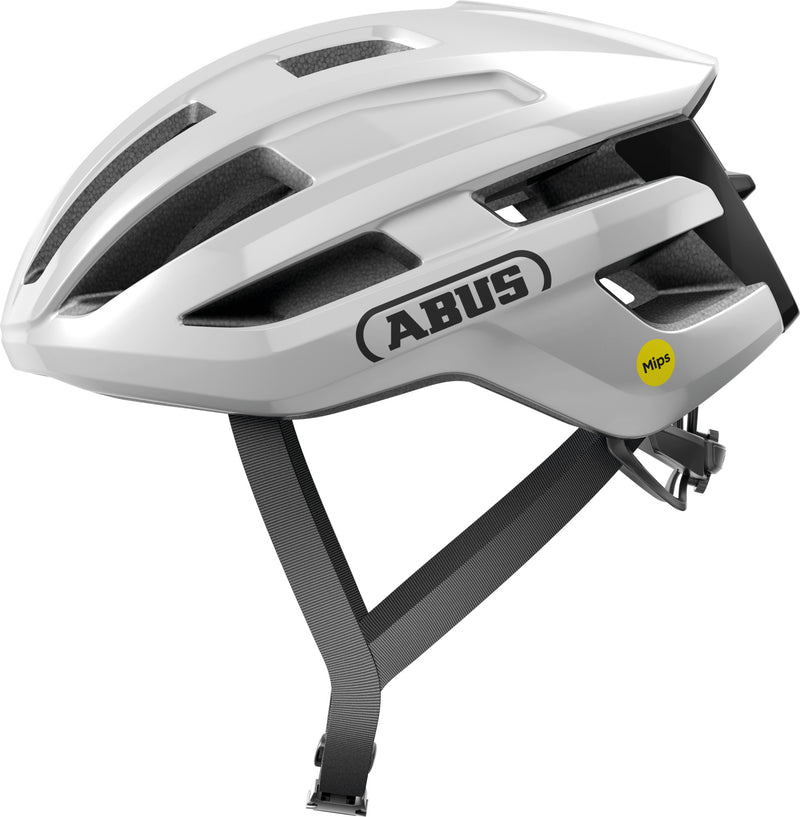 ABUS Powerdome MIPS Road Helmet in Shiny White