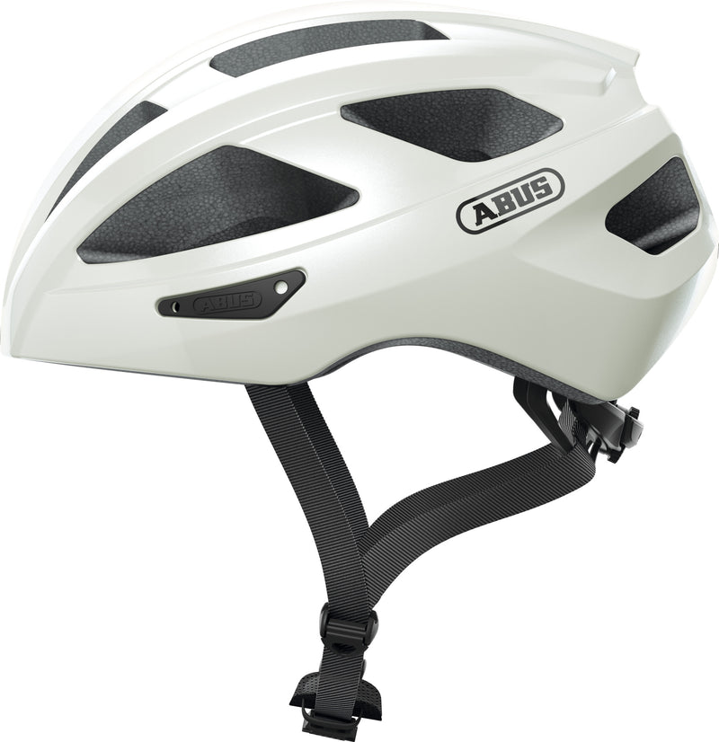 ABUS Macator Road Helmet in Pearl White