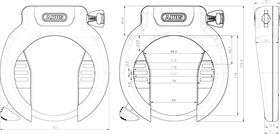 ABUS Pro Amparo 4750X Frame Lock