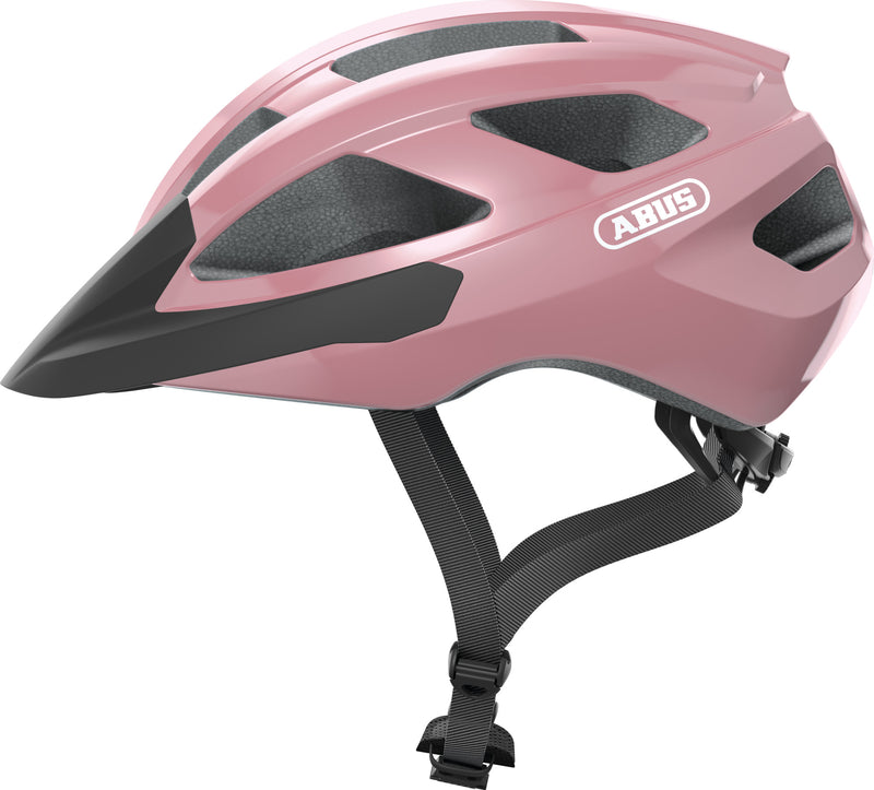 ABUS Macator Road Helmet in Shiny Rose