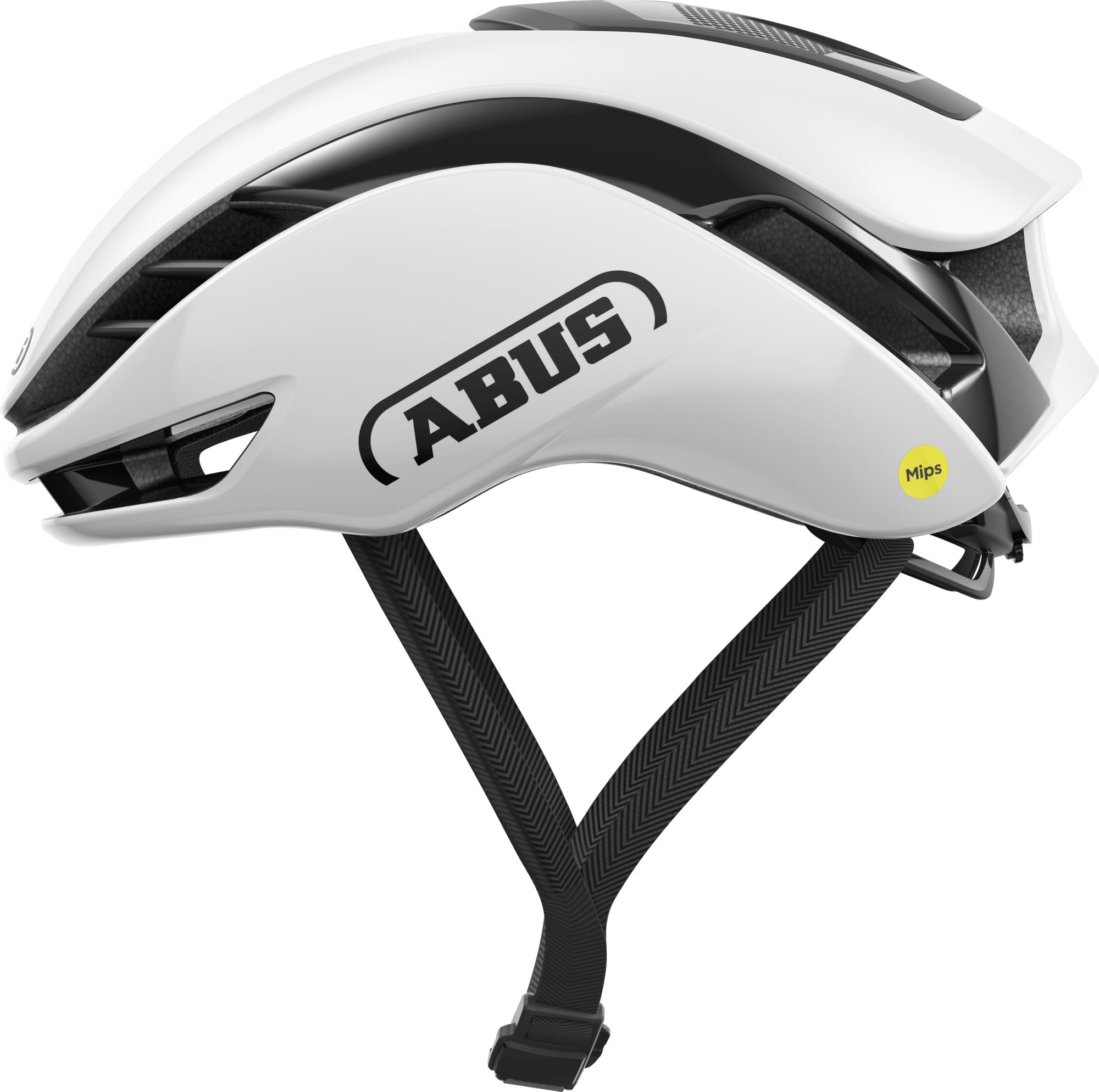 ABUS GameChanger 2.0 MIPS Road Aero Elite Helmet in Shiny White