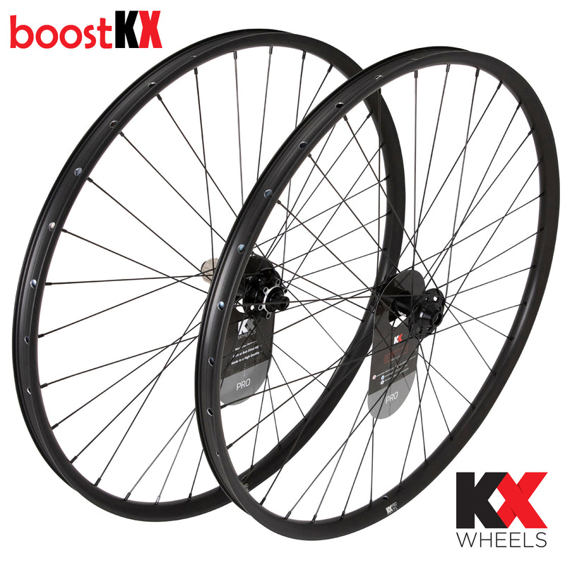 KX Pro 29" MTB Disc Tubeless Thru Axle Boost Wheels in Black