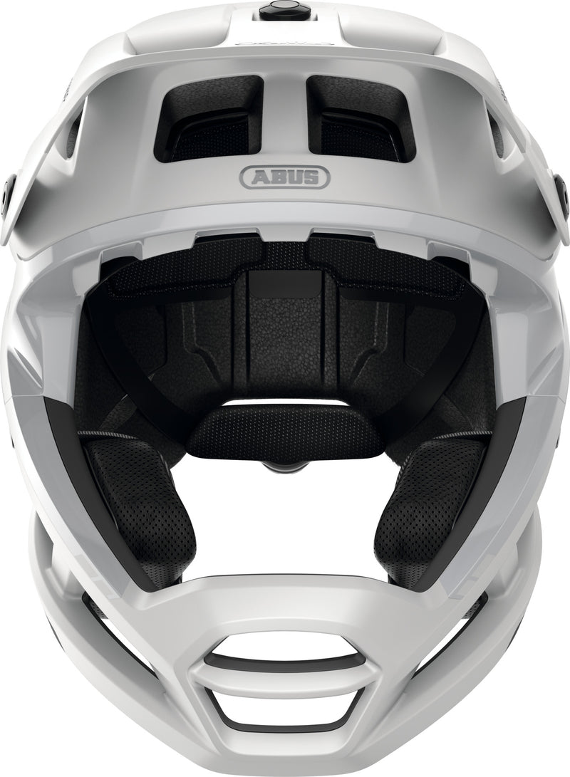 ABUS AirDrop MIPS MTB Full Face Elite Helmet in Polar White