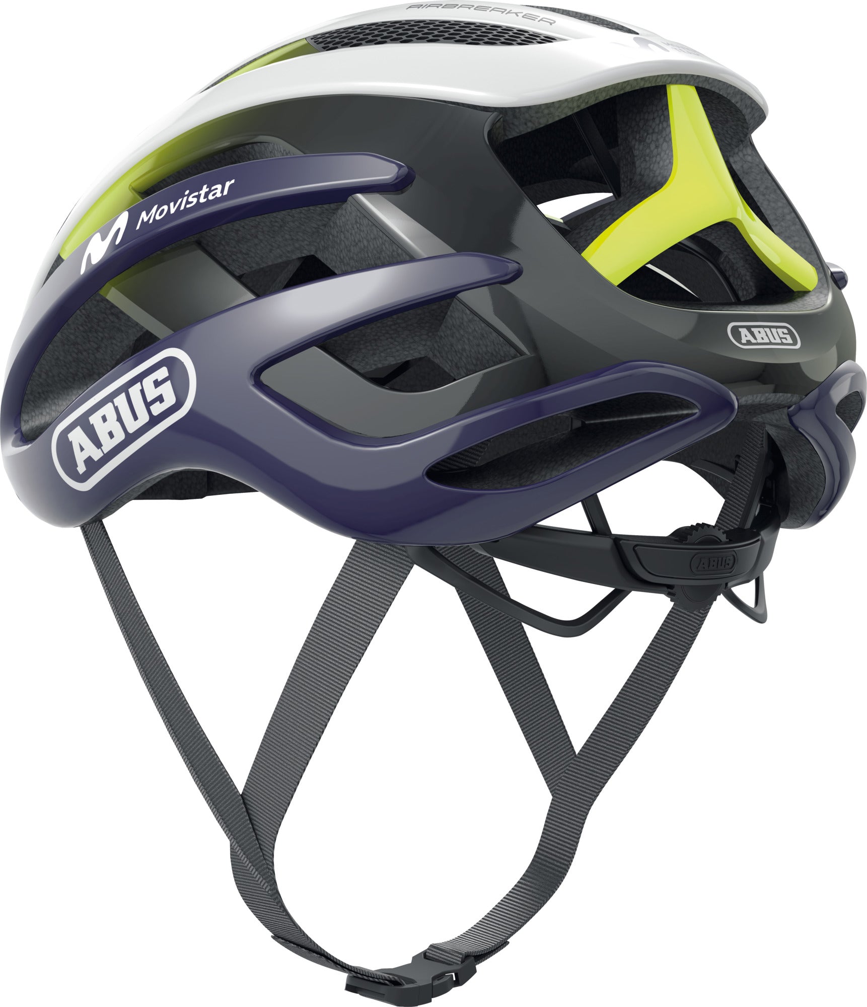 ABUS AirBreaker Road Elite Helmet in Movistar Team