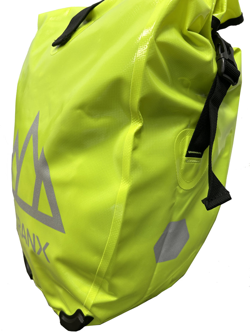 KranX Grampian Waterproof Panniers in Fluo Yellow 48L (Pair)