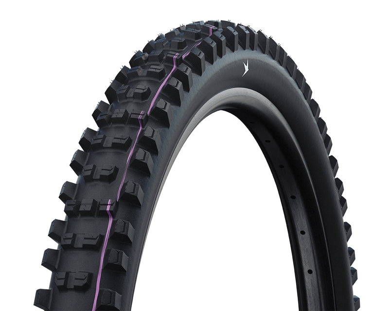 Schwalbe Shredda Radial Gravity Pro Ultra Soft MTB Tyre in Black  (Rear) (Fold)