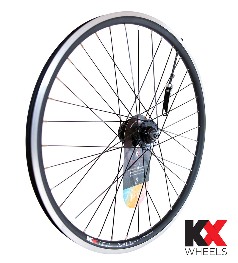 KX Junior 24" Doublewall Q/R Axle Wheel Disc / Rim Brake in Black (Front)