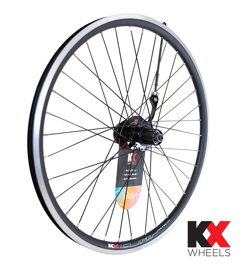 KX Junior 24" Doublewall Q/R Axle Cassette Wheel Disc / Rim Brake in Black