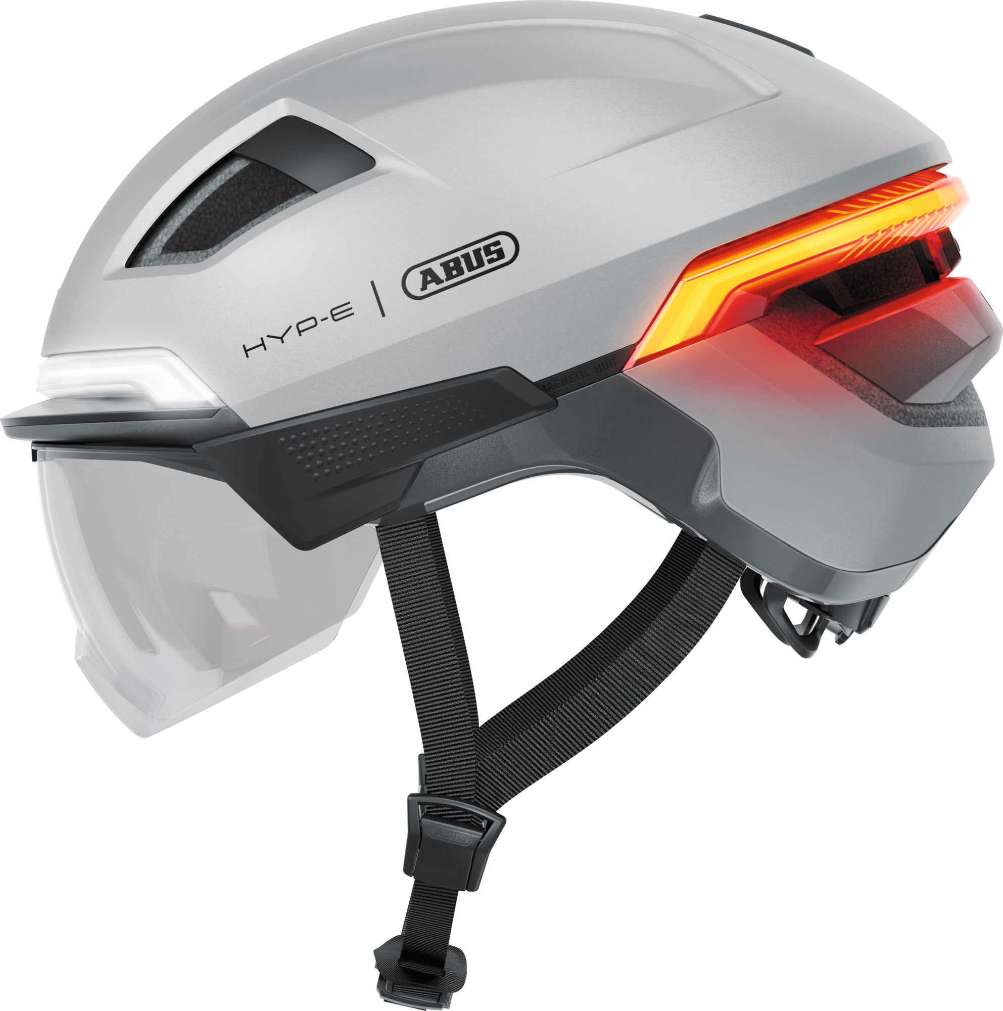 ABUS HYP-E ACE Urban Commuting Helmet in Gleam Silver (Pre-Order - Due Summer '25)