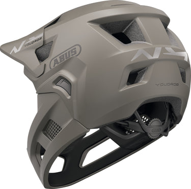 ABUS YouDrop FF Kids Full Face MTB Helmet in Dust Grey (48-55cm)