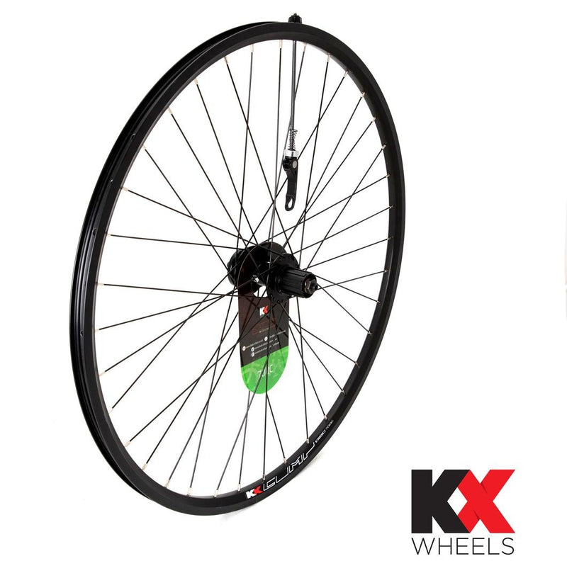 KX Road 700C Doublewall Q/R Wheel Cassette Disc Brake in Black (Rear)