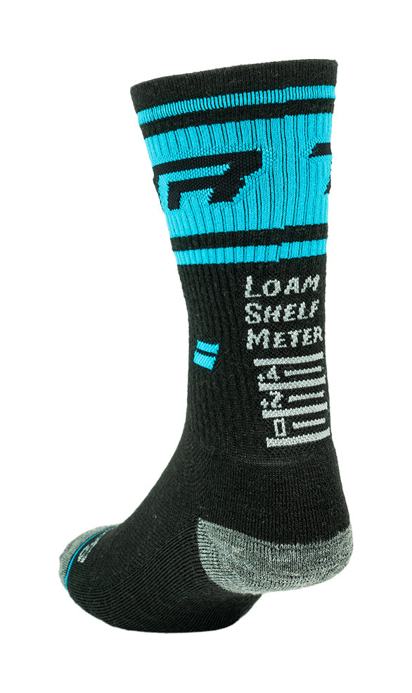 TBC Loam-o-Meter Wool Socks Black TR Blue