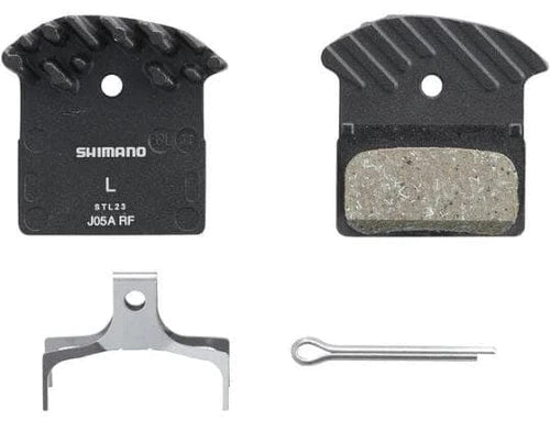 Shimano J05A-RF Disc Pads & spring Alloy Back with Cooling Fins Resin