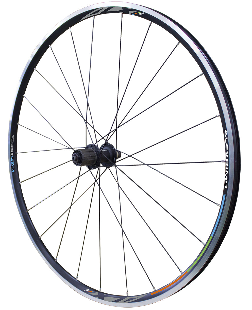 Alex ALX265 - 700C Q/R Road Wheelset (TL-Ready) in Black